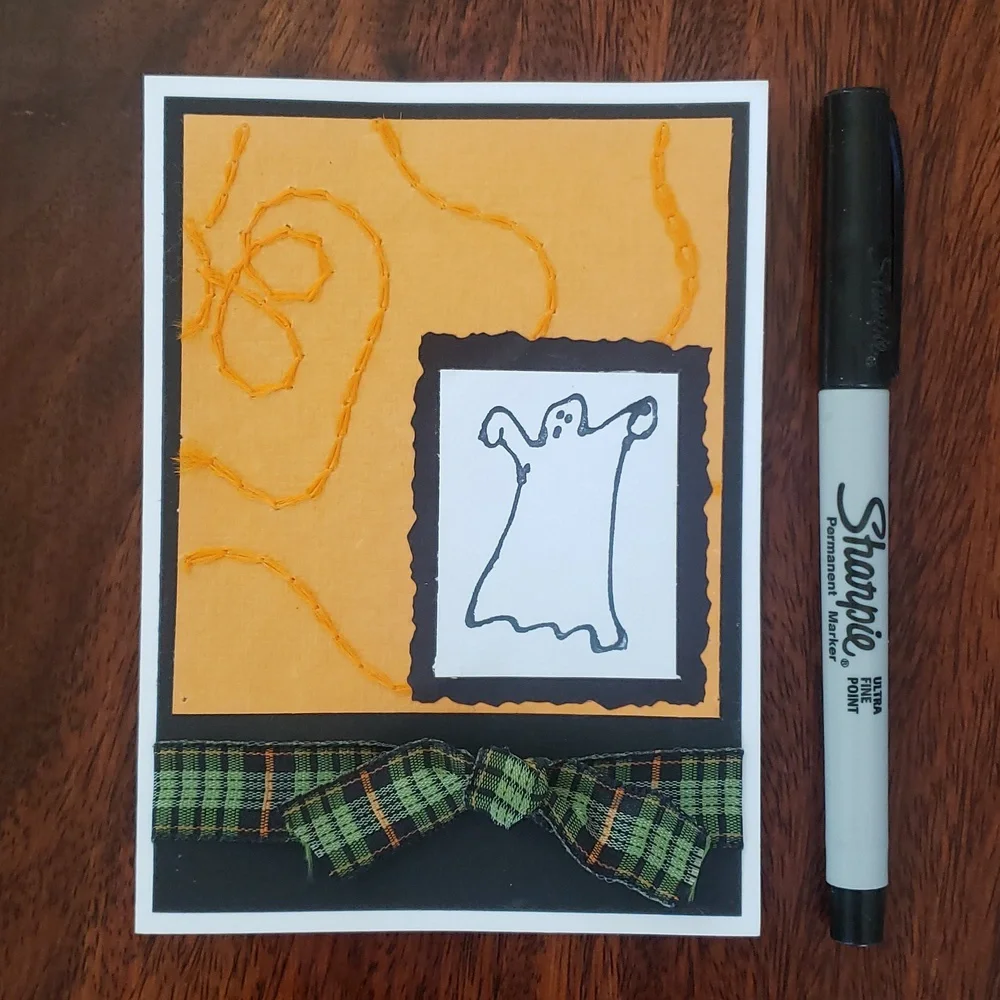 Halloween Cards Set of 3 Handcrafted Ghost Candy Corn